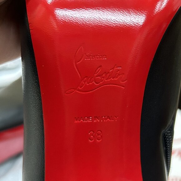 Christian Louboutin Lock So Kate Booty 100 Black Leather - Picture 11 of 12